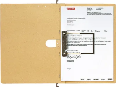 Image de 25x Leitz 1989-00-00 Dossier suspendu ALPHA® à piqûre tubulaire Flexofil carton natron brun naturel