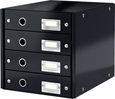 Produktbild von LEITZ Schubladenbox Click & Store WOW 4 Schübe schwarz