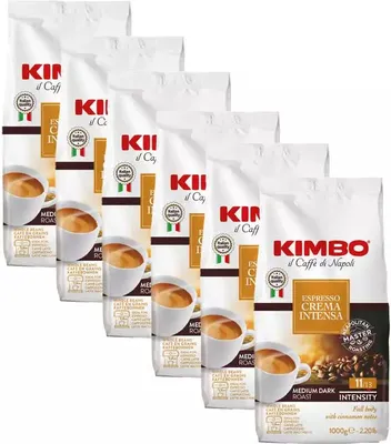 Produktbild von Kaffeebohnen Kimbo Crema Intensa 1 kg x 6 Kimbo Caffè