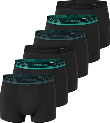 Produktbild von uncover by Schiesser 6er Pack Baumwolle Retro Short / Pant Sportlich-moderne Retro Shorts, Perfekte Passform, Mit auffälligem Schriftzug