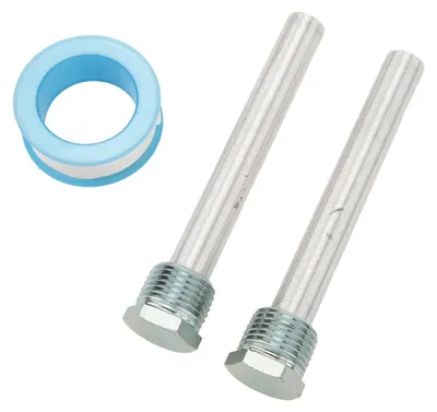 Immagine prodotto di 2pcs asta anodica robusta affidabile 1/2in NPT filettatura blu zinco tappo magnesio per riscaldatori d'acqua RV