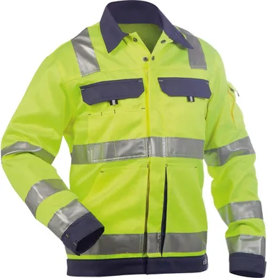 Produktbild von Dassy Warnschutz Arbeitsjacke Dusseldorf PESCO70 Gr. M neongelb/dunkelblau