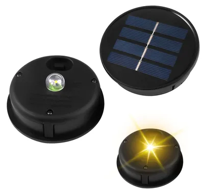 Solar-Ersatzdeckel für Gartenleuchten, 8 cm, warmweiß, 2 Stück