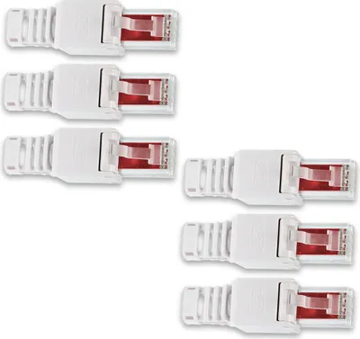 Produktbild von Netzwerkstecker 6x Cat6 Netzwerk Stecker werkzeuglos Cat7 Cat5 LAN Kabel RJ45