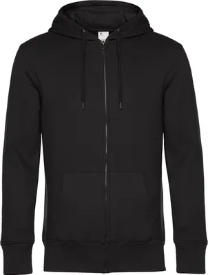 Produktbild von B&C - Kapuzenpullover, Durchgehender Reißverschluss für Herren RW7936 (2XL) (Schwarz)