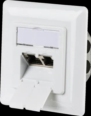Produktbild von M-CAB Netzwerkdose CAT6a Unterputz 2-fach RJ45 - Netzwerk