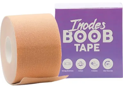 Produktbild von Inodes Beige Boob Tape 5 cm mit Nippelpads für perfekten Halt