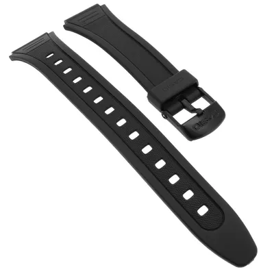 Produktbild von Casio Collection Ersatzband Resin schwarz 18mm W-201
