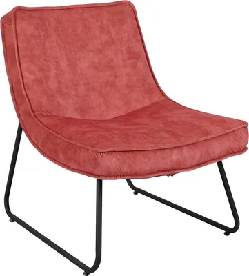 Image de Happyment Velours Chaise Relax - Fauteuils Lounge pour adultes - Rose Blush - Avec Accoudoirs - Meubles de Salon Moderne