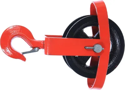 Produktbild von Seilrolle Umlenkrolle Baurolle Heberolle Bauaufzug Vogelrolle Flaschenzug Attest 180mm