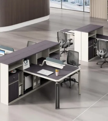 Immagine prodotto di Scrivania di gruppo Postazione di lavoro in team Tavolo Mobili Cassettiera Scrivania 2 persone