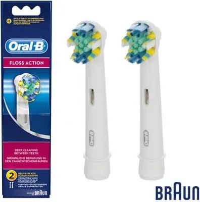 Produktbild von Oral-B Floss Action EB25-2 Für Erwachsene, Köpfe, Anzahl der enthaltenen Bürstenköpfe 2, Weiß