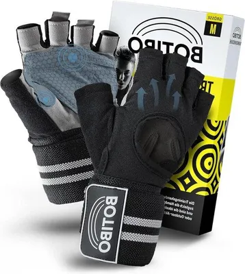 Produktbild von Famanu Trainingshandschuhe mit Handgelenkschutz - Größe S M L XL - Vollfinger - Atmungsaktiv und rutschfest
