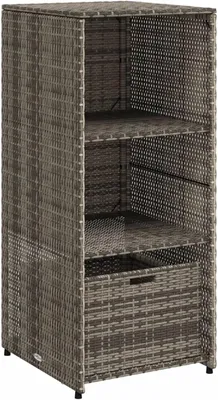 Produktbild von Gartenschrank Grau 50x55x115 cm Poly Rattan 365549