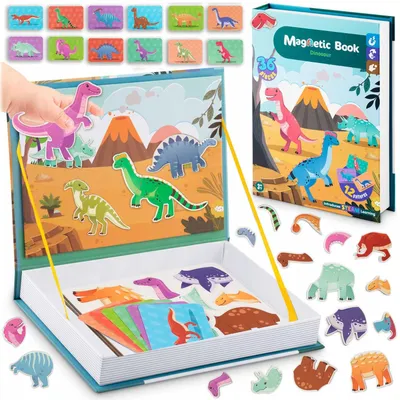 Obrázok produktu pre Magnetická kniha Puzzle Dinosaury RK-770