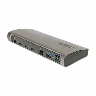 Image de StarTech.com Station d'accueil Thunderbolt 4 - 96W PD - Moniteur simple 8K/double 4K 60Hz - Hub 3xTB4/USB4 et 4xUSB-A - SD/GbE - Compatible Thunderbolt 4/3 et USB4 - K-Slot - Câble de 0,8m - Câblé - Thunderbolt 4 - 96 W - 10,100,1000 Mbit/s - Noir