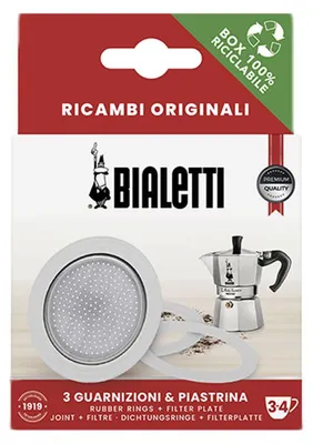 Produktbild von Bialetti 0800033, Kaffeefilter, Bialetti, Moka Express, Fiammetta, Break, Happy Dama, Moka Timer, Rainbow, Metallisch, Weiß