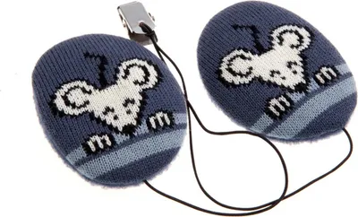 Produktbild von (( earbags | KIDS Ohrenwärmer , Kindermaus blaugrau, S