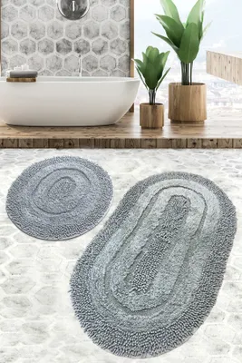 Image de Mijolnir, Macoroni- CHL1210, gris, tapis de bain, 1600 g/m², 100 % COTON