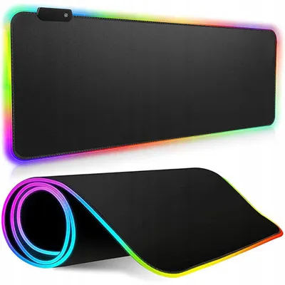 Produktbild von Gaming-Mausunterlage für den Schreibtisch XXL LED RGB beleuchtete Matte