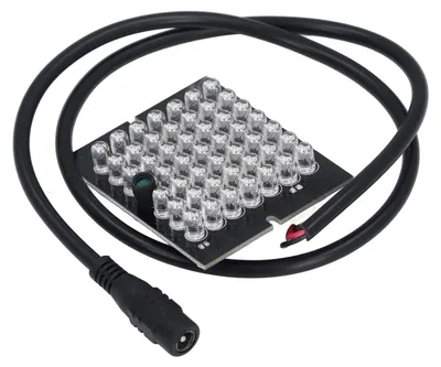 Image de carte de lampe de caméra infrarouge 940 nm avec 48 LED, éclairage supplémentaire automatique de vision nocturne pour caméras de surveillance CCTV (12 V DC)