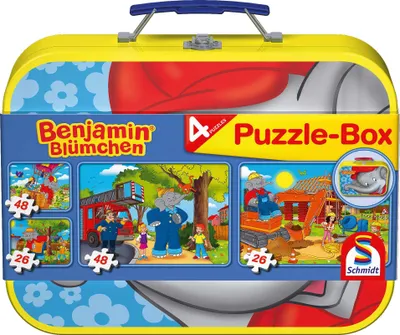 Immagine prodotto di Benjamin Blümchen. Scatola di puzzle 2 x 26, 2 x 48 pezzi