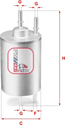 Produktbild von Kraftstofffilter SOFIMA S 1958 B für AUDI A4 Avant (8ED, B7) Filtereinsatz