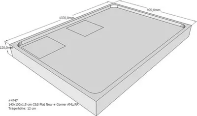 Obrázek produktu pro Schröder Duschwannenträger für Flat E 140x100