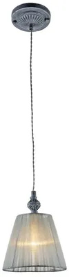 Produktbild von Casa Padrino Barockstil Hängeleuchte Antik Grau Ø 18 x H. 22 cm - Barock Hängelampe in Grau