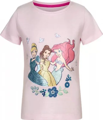 Image de T-shirt Disney Princess pour fille - rose - tailles 98 - 128 / 98/104
