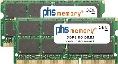 Image de PHS-memory 8GB (2x4GB) kit mémoire RAM pour Dell Inspiron N7010 DDR3 SO DIMM 1066MHz PC3-8500S (SP284077)