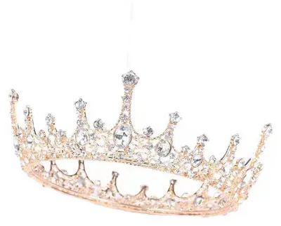 Produktbild von Haarreif mit Strasssteinen für Damen – Barocke Königinnen-Diadem für Hochzeiten und Paraden – Kristall-Königinnen-Diadem