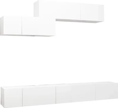 Obrázek produktu pro vidaXL 6dílná sada TV skříněk Bílé dřevo Materiál