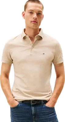 Produktbild von Tommy Hilfiger Herren Poloshirt Kurzarm 1985 Slim Fit, Beige (Sandalwood), S