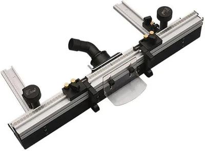 Image de Table de guidage pour machine de découpe d'onglet, 700 mm, profilé en aluminium avec rainure en T et supports coulissants, pour l'ébénisterie