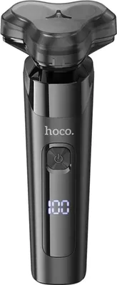 Obrázek produktu pro Holicí strojek na obličej se 3 břity z nerezové oceli, LED displejem a vodotěsností Černá 600mAh
