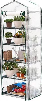 Image de Serre de culture pour l'intérieur et l'extérieur Cadre en acier et bâche PVC renforcée - Stable et facile à monter (5 couches)