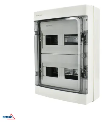 Produktbild von Aufputz-Kleinverteiler IP65, 2x12 TE, mit 24 N- und 24 PE-Klemmen