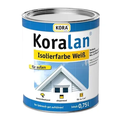 Produktbild von KORA Koralan Isolierfarbe 0.75 Liter Weiss Sperrgrundierung