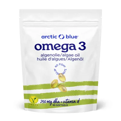 Image de Arctic Blue Huile d'Algues Oméga-3 DHA et Vitamine D - 90 gélules (petite)