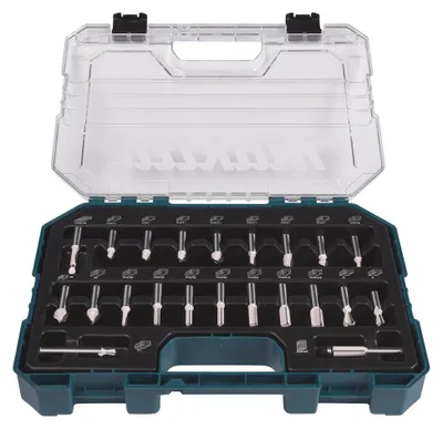 Produktbild von Makita Fräserset 8 mm, 22-teilig, D-74784