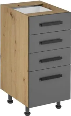 Image de Commode à tiroirs Armoire coulissante Cuisine Sous-armoire à tiroirs Commode