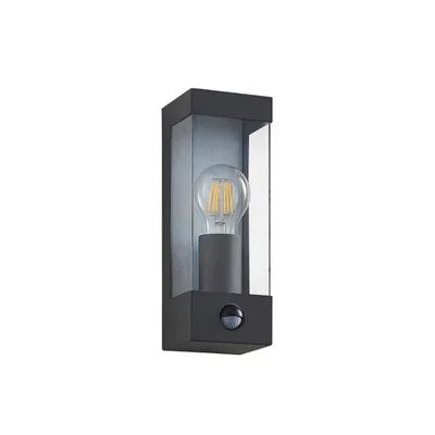 Produktbild von Lindby Außenwandlampe Tilian, Sensor, Höhe 25 cm, anthrazit