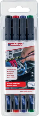 Obrázek produktu pro Edding 8407, Vícebarevný, Modrá, 4 barva/barev, Výrazný, 0,3 mm, 4 kusů