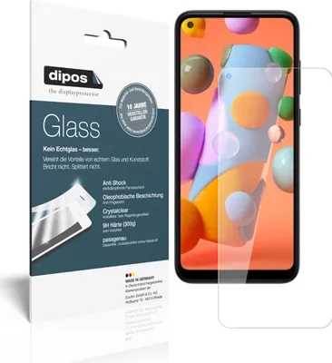 A product package for a screen protector with a smartphone displayed on the right.