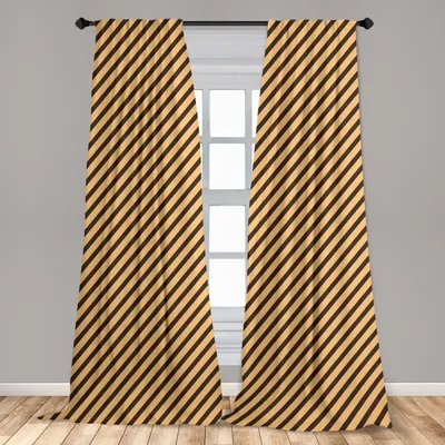 Zdjęcie produktu dla Abakuhaus, zasłony okienne, wzór w paski, nowoczesne, zestaw 2 sztuk, 150 x 175 cm