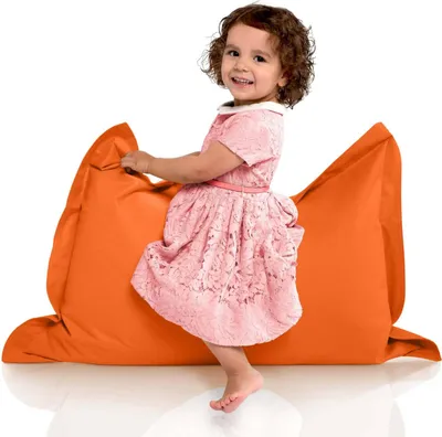 Produktbild von Green Bean® Kinder-Sitzsack 70x100cm mit 70 Liter EPS Perlen Füllung - Indoor & Outdoor - Orange