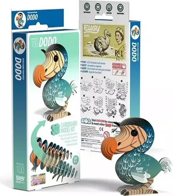 Produktbild von Eugy 3D Puzzle Dodo - umweltfreundliches Kartonspielzeug