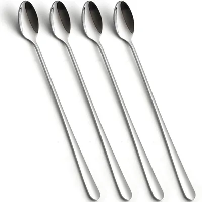 Eistee-Löffel aus Edelstahl, 22,3 cm, Set mit 4