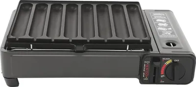 Obrázek produktu pro Kempingový plynový vařič, přenosný design, odkapávací miska, černý